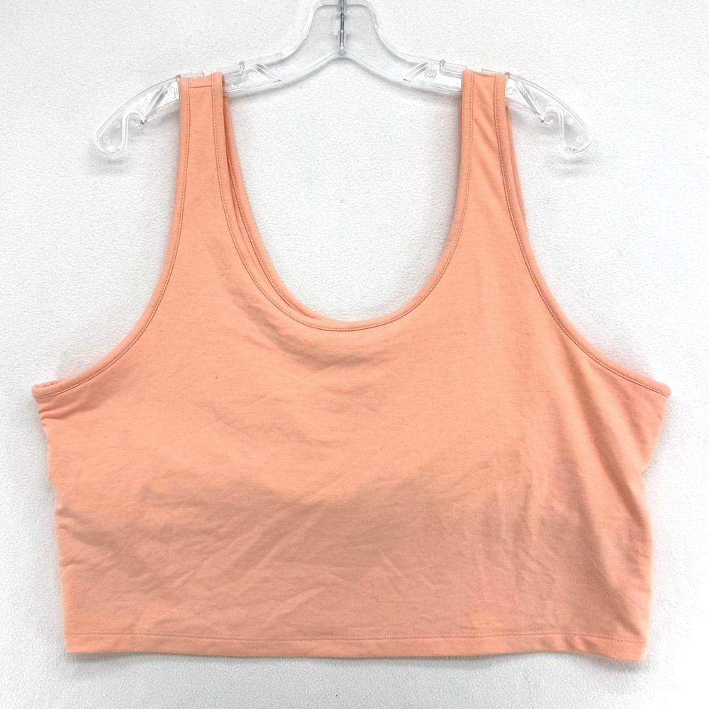 Natural Reflections Crop Cami Women XXL Peach Birchfield Tank Top